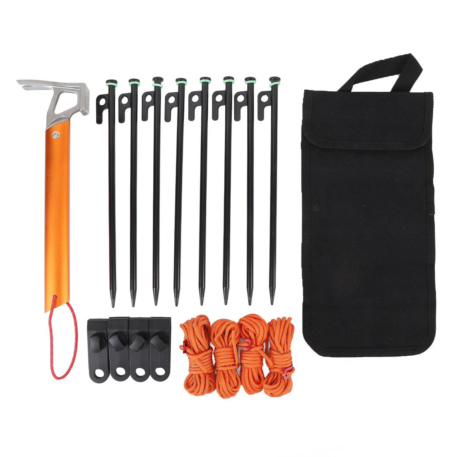 Kit Di Ricambio Per Gonfiabili 40 Pezzi: Picchetti In Metallo 15cm, Corde 1,5m E Ganci