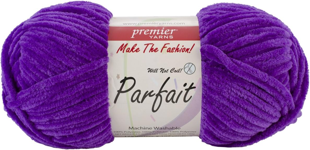 Premier Yarn Parfait Solid Yarn, Blackberry (Pack of 3)