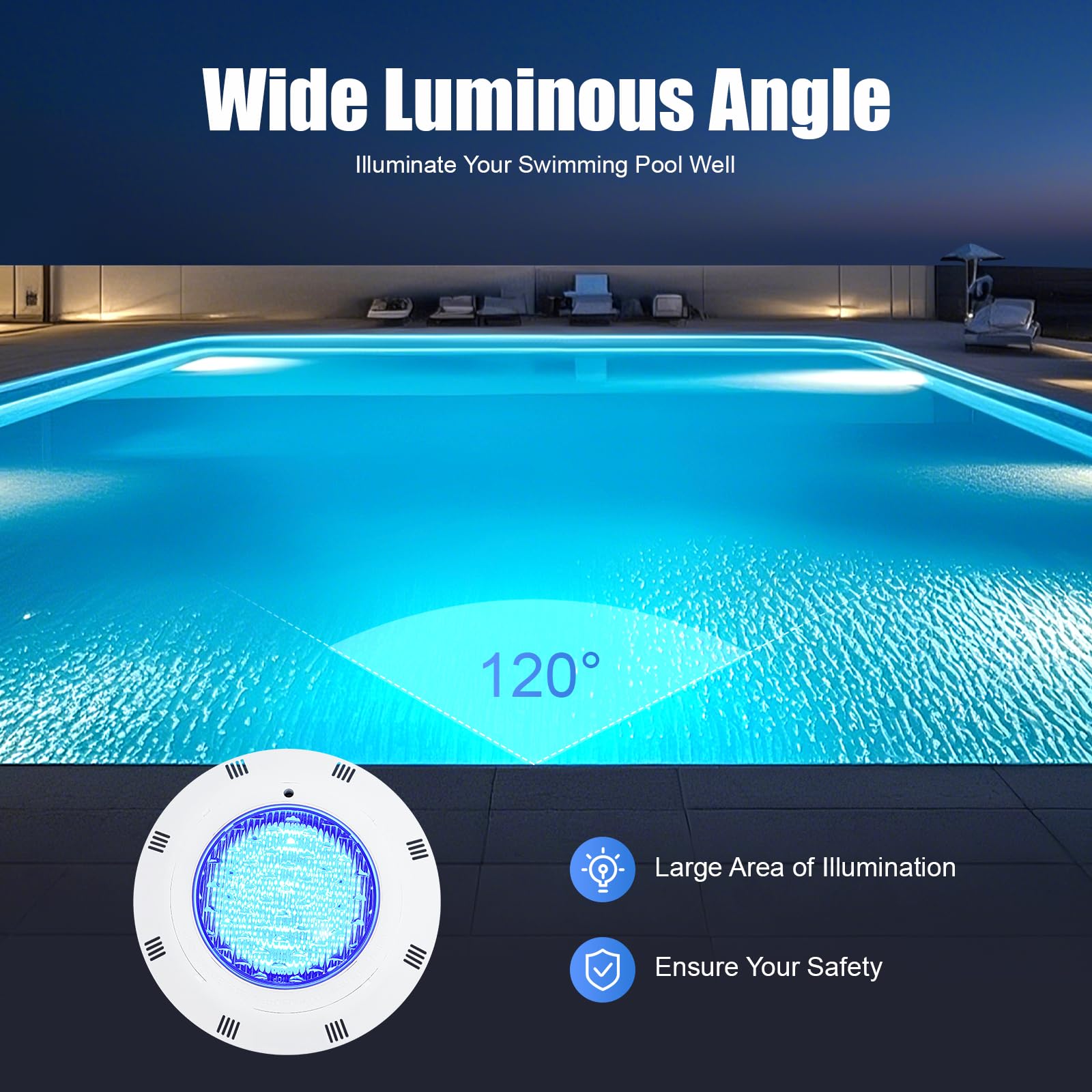 Illuminazione per piscina, luce LED subacquea per piscina RGB con telecomando, IP68, impermeabile, dimmerabile, luce subacquea per piscine, parchi acquatici e piscina