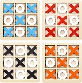 FULHANY Juego De Tic TAC Toe De 4 Piezas - TIK Tak Toe - Tictactoe - Juego De Mesa, Tablero Casero CláSico, Adecuado para DecoracióN Interior De Fiestas En El Hogar para Adultos