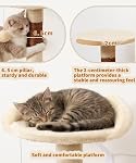 Cat Tree, Kitten Cat Tower for Indoor Cat, Small Cat Tree with Sisal Scratching Posts and Top Perch, Condo with Jump Platform, Cat Furniture Activity, Beige PMT01BW