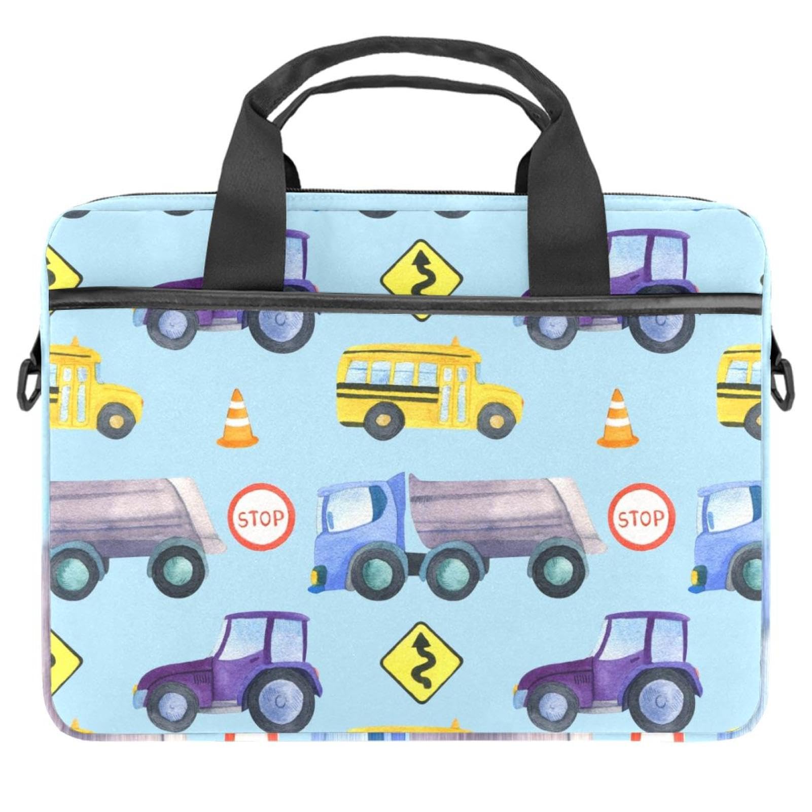 Maletín para autobús escolar y portátil multicolor con correa ajustable 8