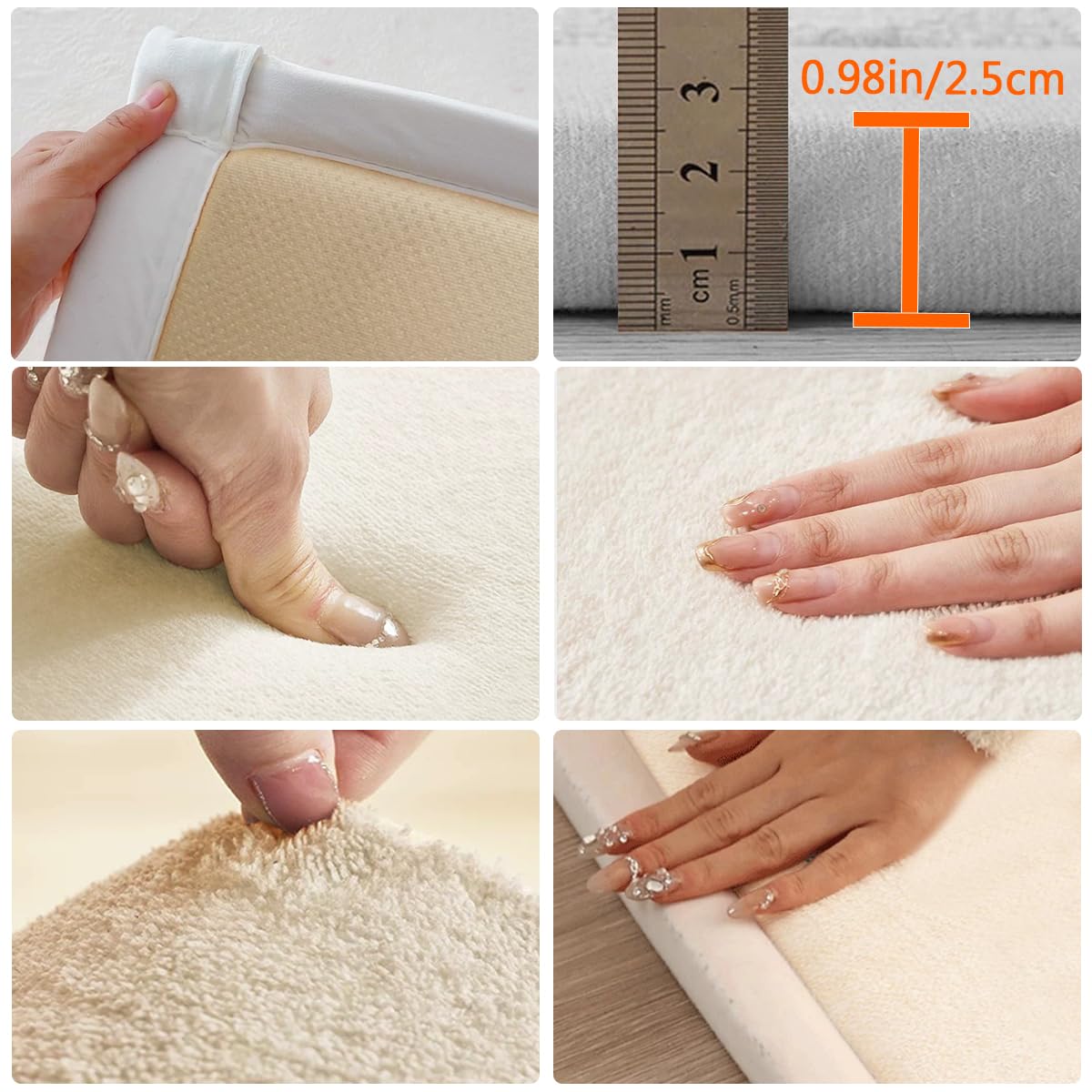 Tappeto Gioco Bambini Acolchado 2.5 cm Extra Spesso, Antiscivolo, Ideale per Pavimenti e Box Neonato, Palestra Neonati, Tappeto Tummy Time Neonati 120 x 120 cm