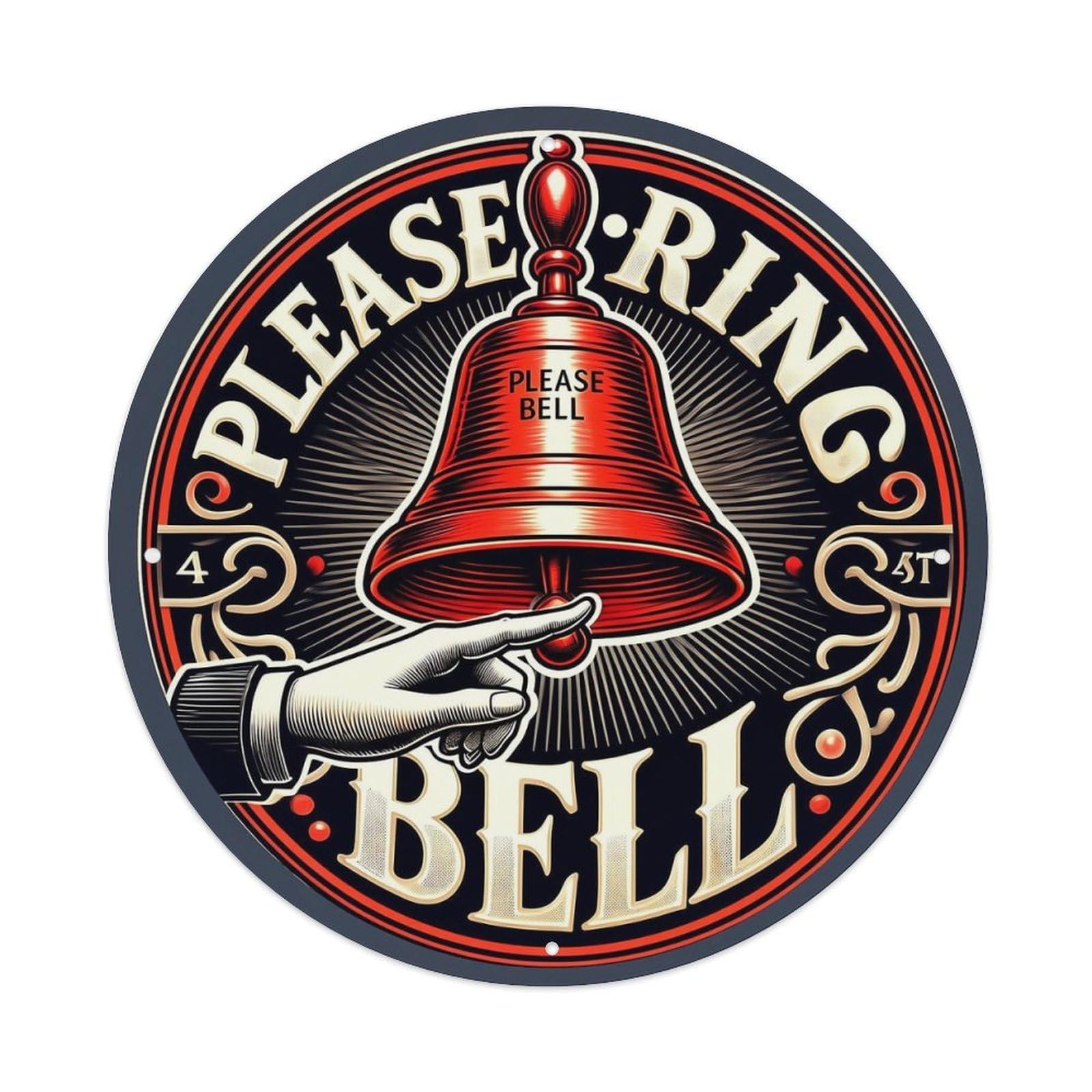 Please Ring Bell Sign Art Tin Sign Metal Poster Vintage Metal Signs for Home Man Cave Bar Cafe Kitchen laundry room Wall Decorations Gift 8x8Inch
