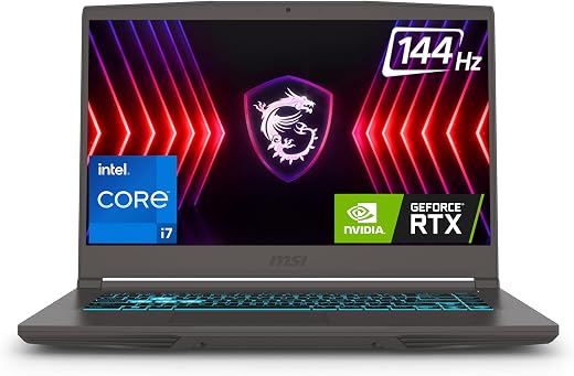 MSI Thin 15, Intel 12th Gen. Core i7-12650H, 40CM FHD 144Hz Gaming Laptop(16GB/512GB NVMe SSD/Windows 11 Home/NVIDIA GeFor...