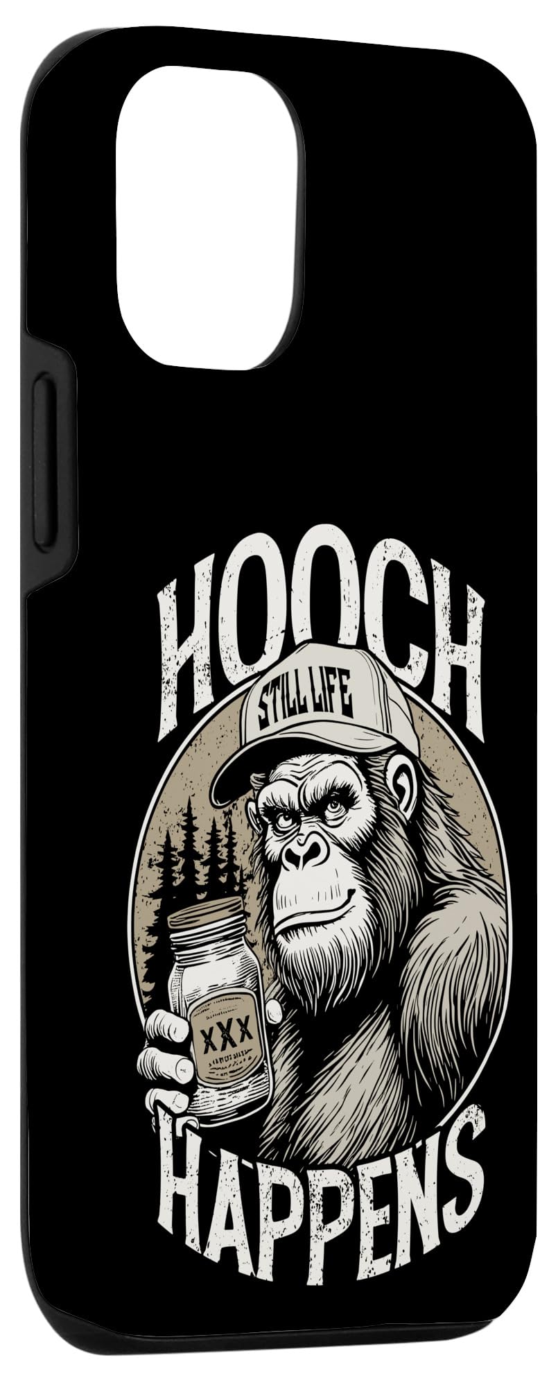 iPhone 12/12 Pro Funny Moonshine Hooch Happens Hillbilly Bigfoot Redneck Case - Image 3