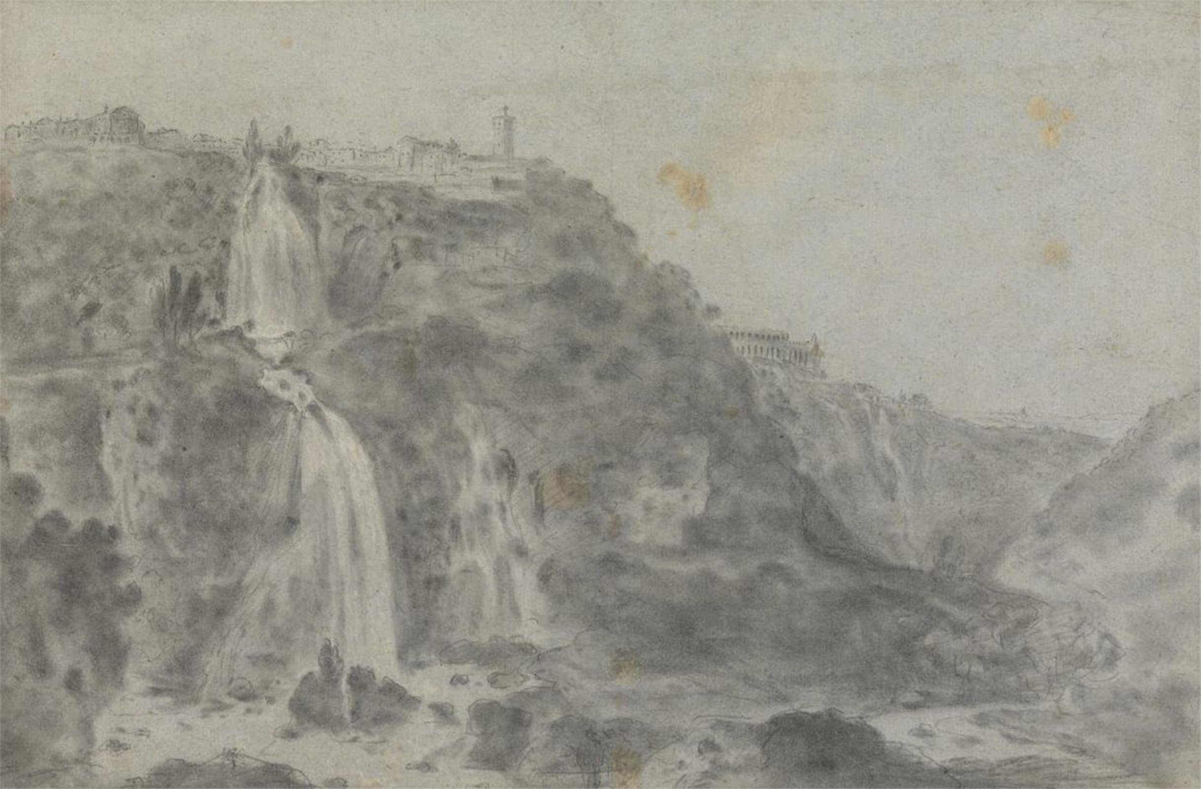 ARTXLXXBN Famous Painting Canvas Artwork Graffiti Print the Falls At Tivoli by Famous Artist Portrait Canvas Image for Home Decor 60x90cm