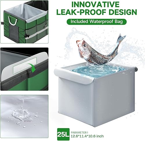 Miniatura 2 de WINHUNT Organizador de maletero de automóvil, organizador de almacenamiento de automóvil con bolsa impermeable, organizador plegable de múltiples