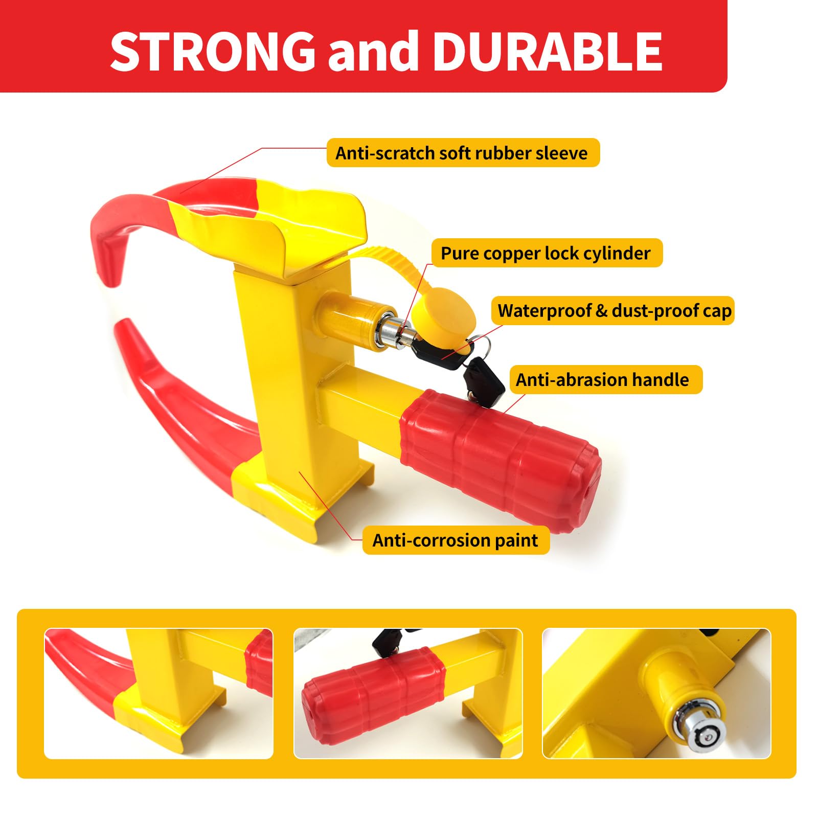 Sabot de roue de stationnement, griffe de stationnement, protection antivol de remorque, sabot de roue pour remorque, griffe de stationnement, caravane