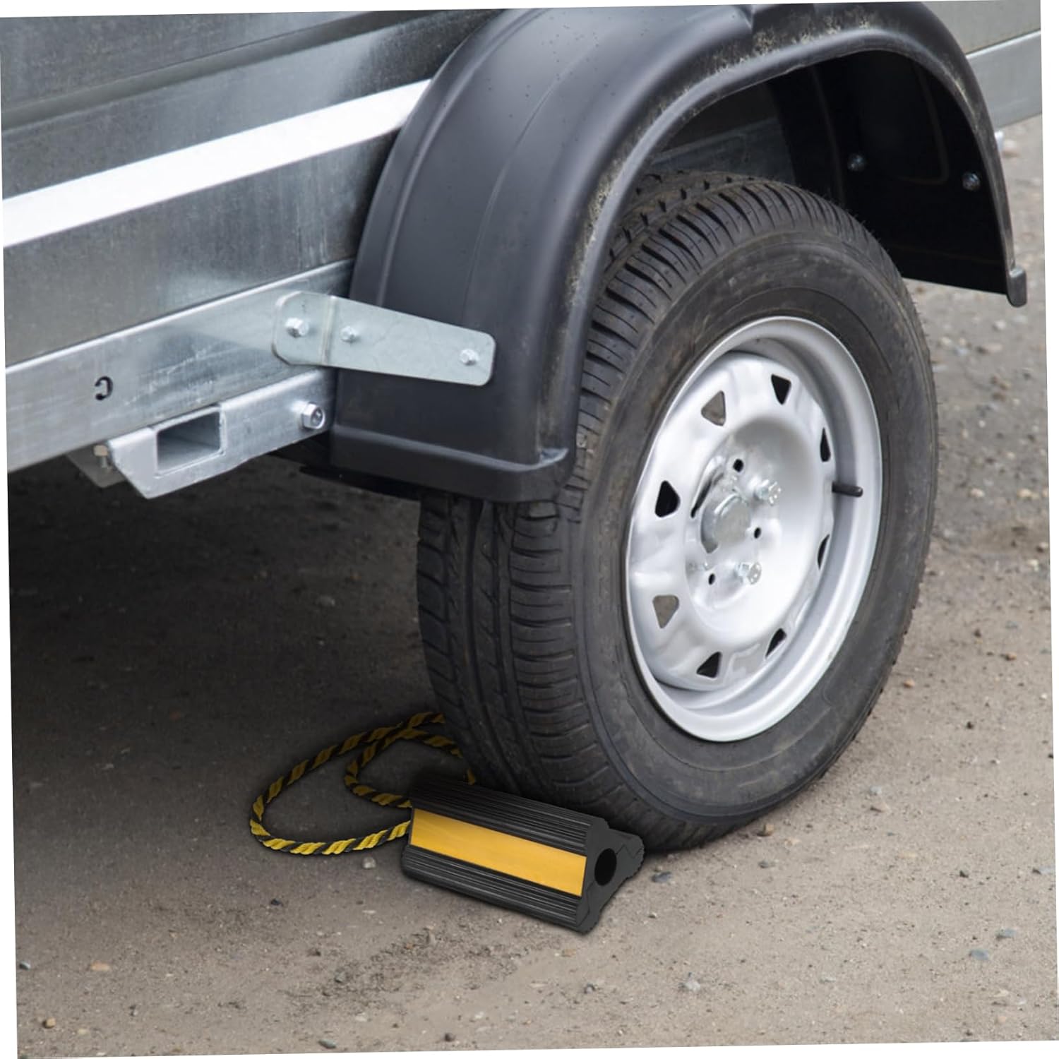 Yellow Reflective Wheel Chocks Wheel Chock Stabilizer for Travel Trailers