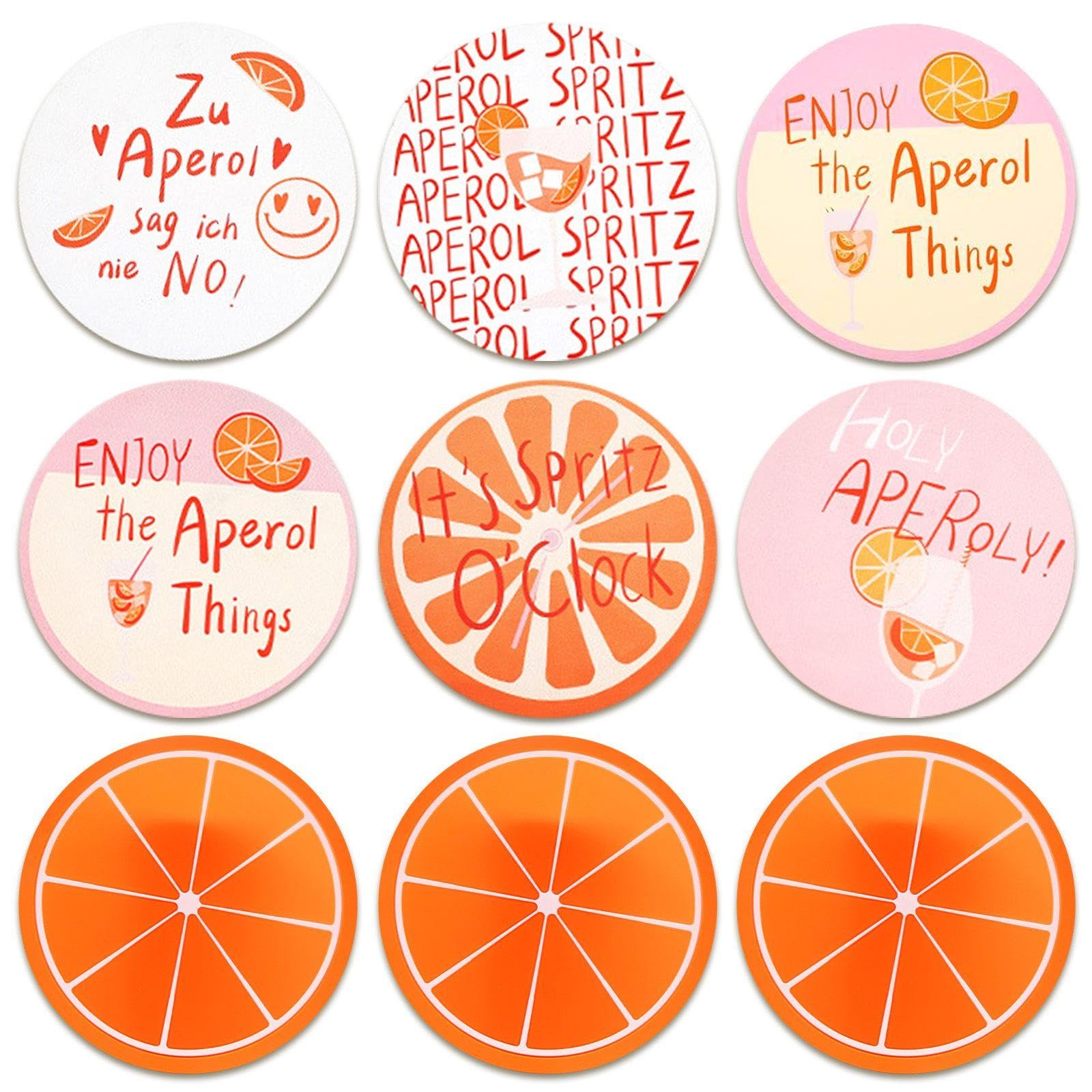 RNSKFG 9 Pieces Fruit Shaped Coasters, Fun Coasters, Drink Insulation Pads, Summer Desktop Decoration, Creative Tea Coasters.