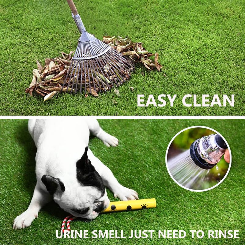 Tappeto erboso artificiale per interni ed esterni, dimensioni personalizzate, 0,9 x 1,5 m, Astroturf per cani e animali domestici con fori di drenaggio, facile da installare e pulire