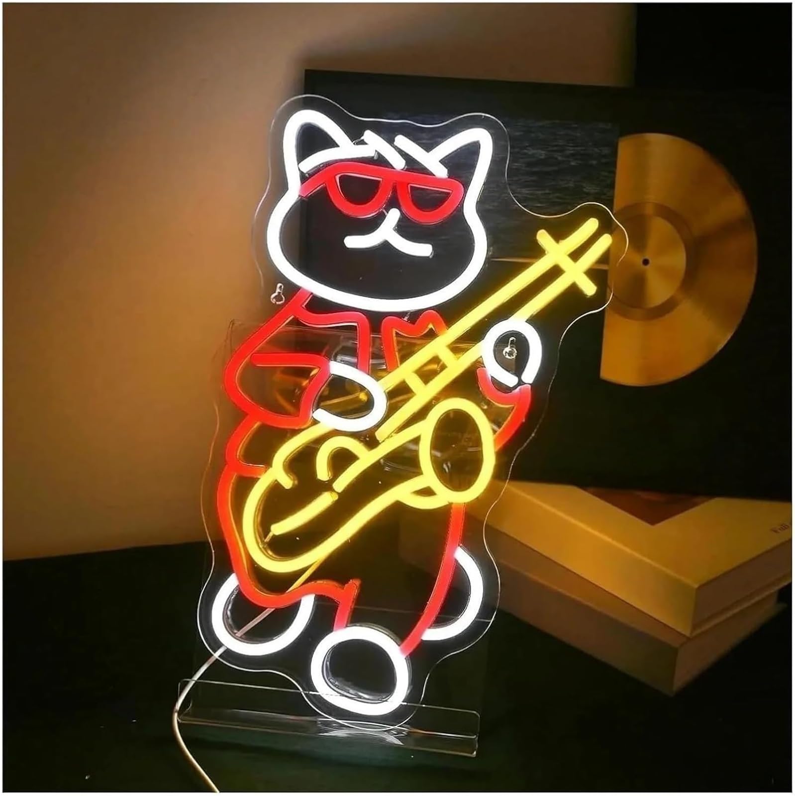 Aextroi neon Lights Sign for neon Lamp Cat for Sign for Dimmable LED for Light 42x26cm