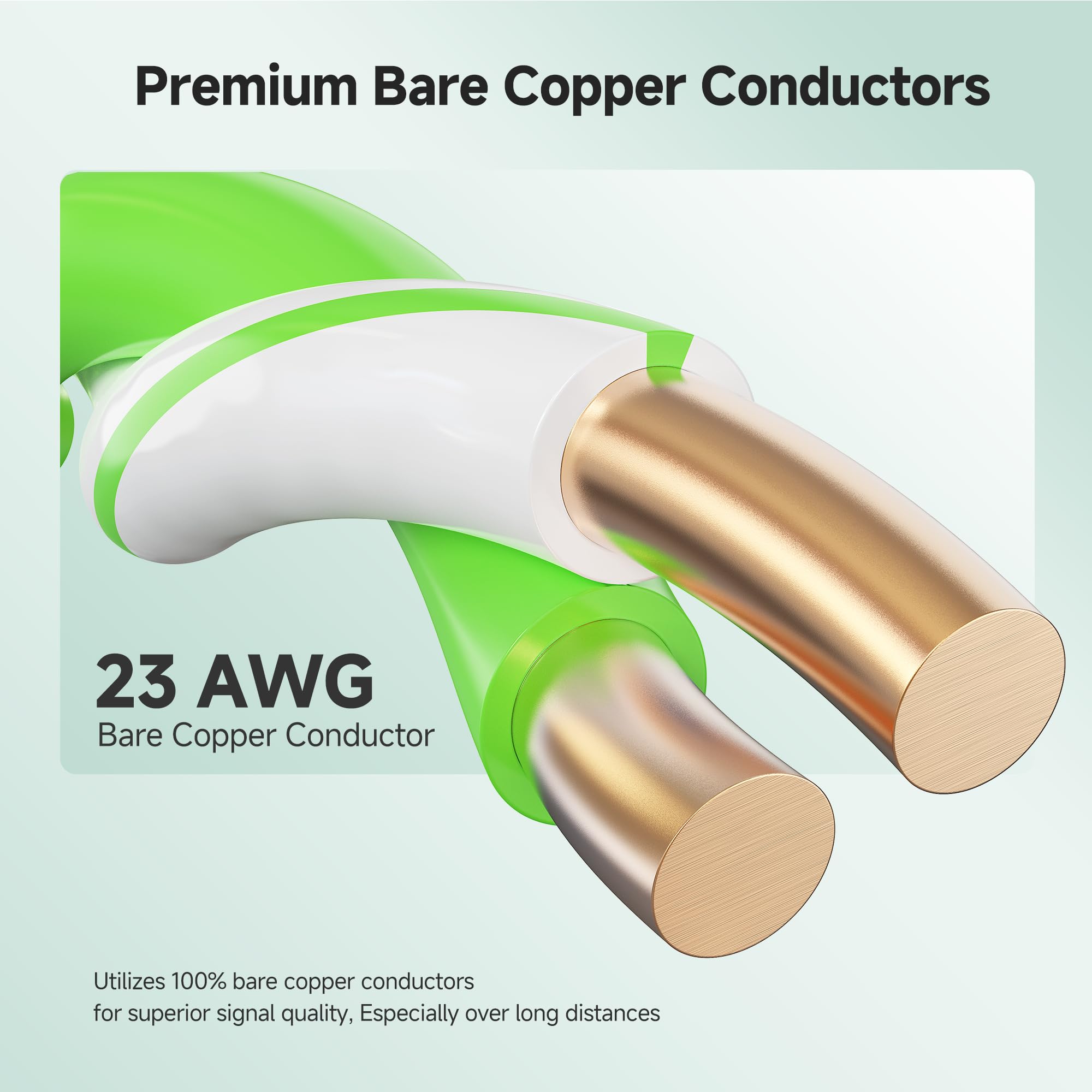 Cable Matters Câble Ethernet Cat6 305M Bobine Vert - Cuivre de 100%