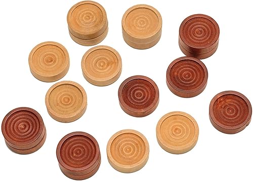 Miniatura 4 de WE Games Fichas de backgammon de madera con bolsa de tela, marrón y natural, 1 pulgada de diámetro