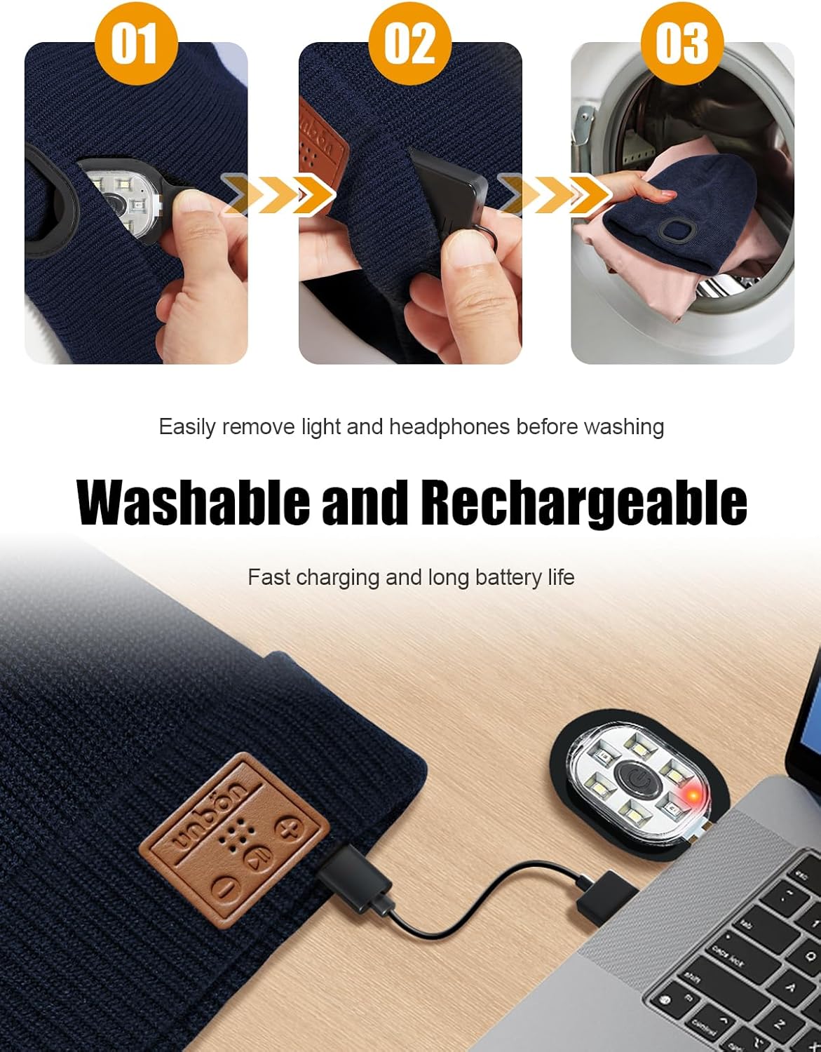 Valentines Day Gifts for Him, Valentine Gifts for Men, Mens Gift Cool Gadgets, LED Bluetooth Beanie with Light for Men - Image 7