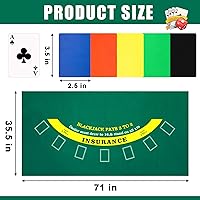 Vista 3 de Aoriher Juego Combinado de Blackjack, Incluye Fieltro de Diseño de Blackjack, Zapato Barajador Automático de Cartas de 6 Mazos, Bandejas Porta