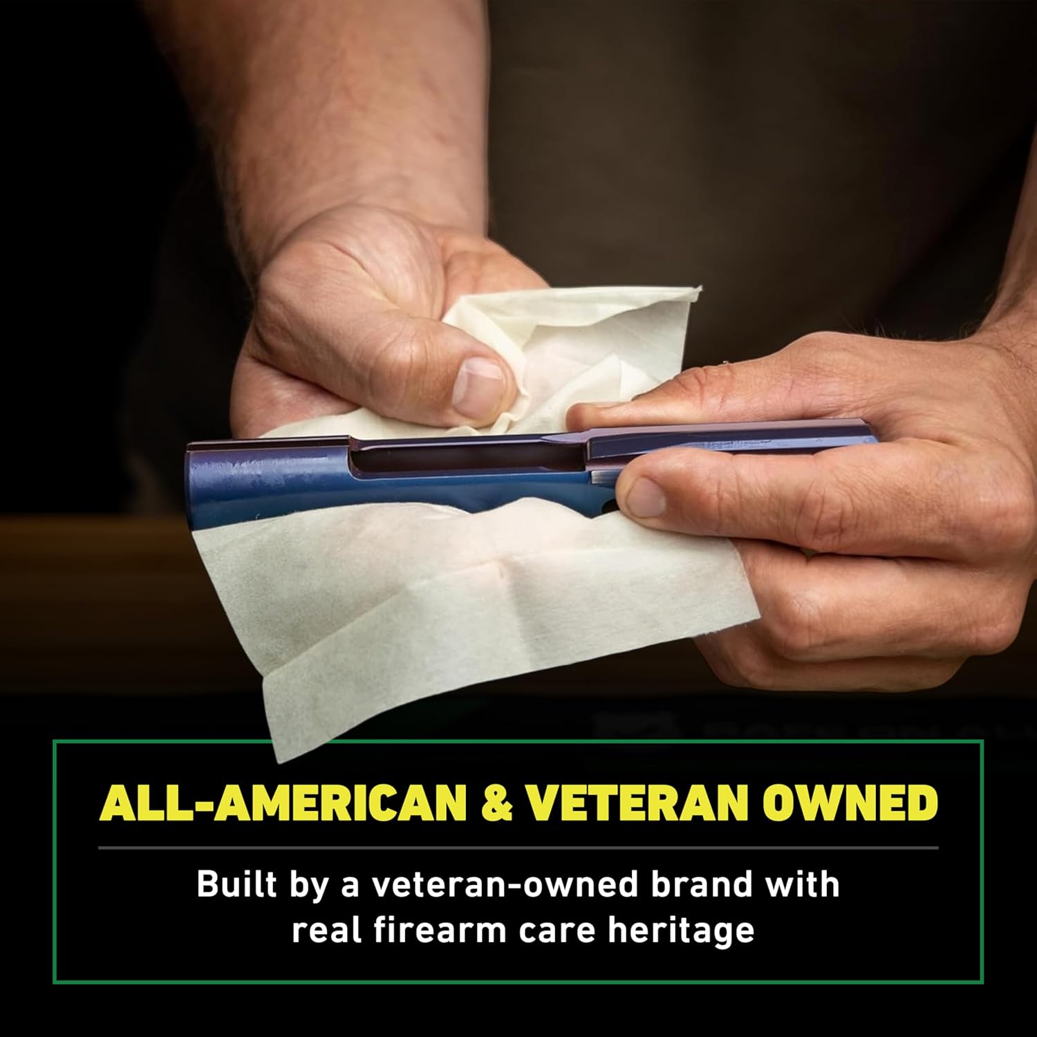 All-in-One Firearm Cleaning & Maintenance Kit – 2 CLP Bottles, Pre-Saturated Wipes, Nylon Brush & Microfiber Cloth – Safe on All Finishes – USA Made, Veteran & Law Enforcement Owned