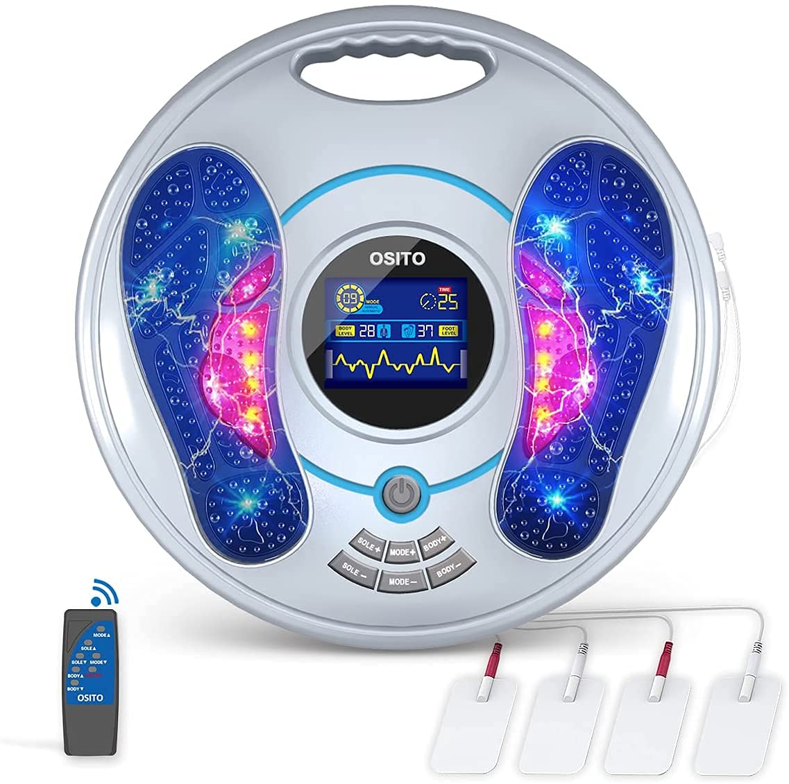 Photo 1 of Osito EMS Foot Circulation Stimulator Increases Circulation, Electric Foot Massagers Machine for Neuropathy Pain Relief, TENS Pads Relieve Tired, Aching, Feet and Legs Pains