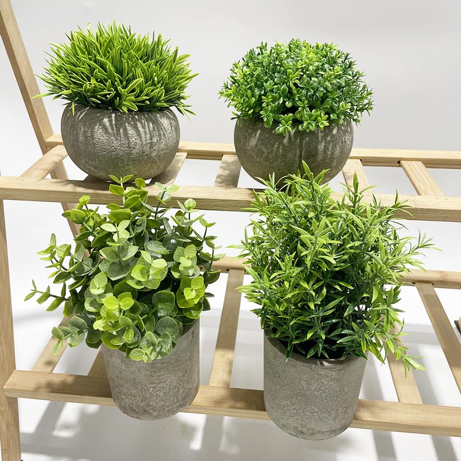 観葉植物（フェイクグリーン）４点セット Amazon｜「Tuokus」人工観葉植物 4点セット 造花 鉢植え 光触媒