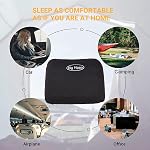 Big Hippo Camping Pillow for Sleeping - Memory Foam Travel Pillow Nap Pillow with Removable Pillow Cover,Soft Small Pillow (Black)