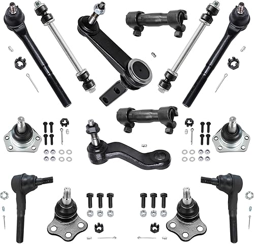 Detroit Axle - Kit de suspensión delantera de 14 piezas 2WD para Dodge Ram 1500 2000-2001, 4 rótulas superiores e inferiores, 4 varillas de