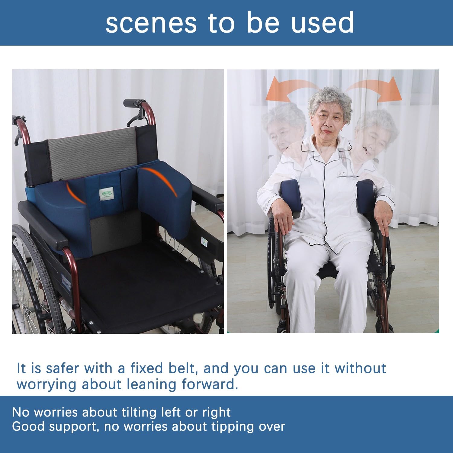 Soporte Lateral para Protectores Laterales de sillas de Ruedas, cojín de Soporte Lumbar para Cama y Silla de Ruedas, Almohadilla Antideslizante para reposabrazos de Silla para usuarios de sillas de