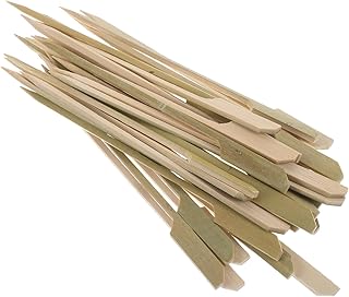 ARTIBETTER 100本 竹製パドルピック串 前菜用長いつまようじ 多用途バーベキュー串 キャンプやホームパーティーのグリル料理とフルーツ盛り付