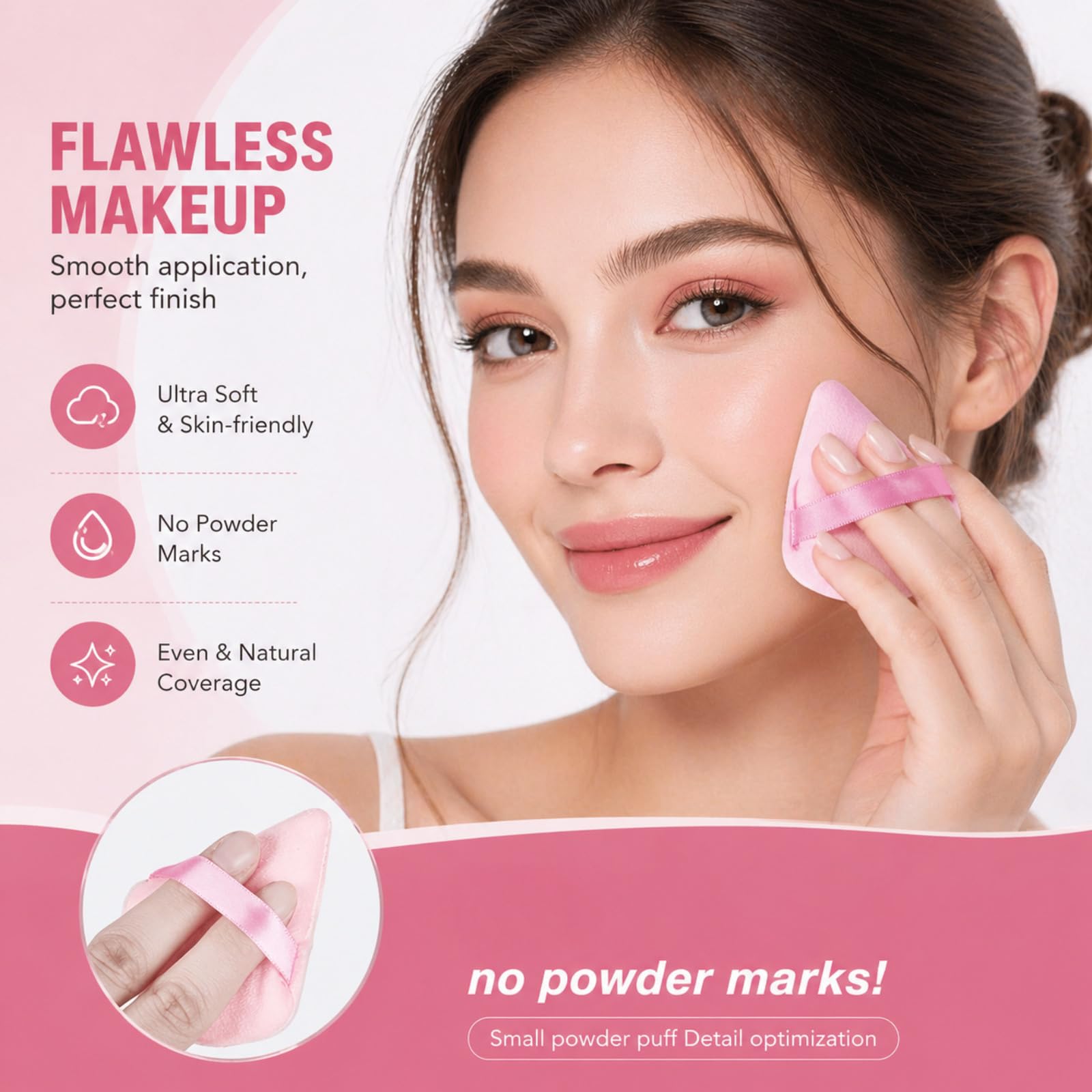 Éponges Maquillage & Houpettes 14 Pcs Rose, Beauty Blender Douces pour Fond de Teint, Correcteur, Poudre – Application Zéro Défaut sans Traces