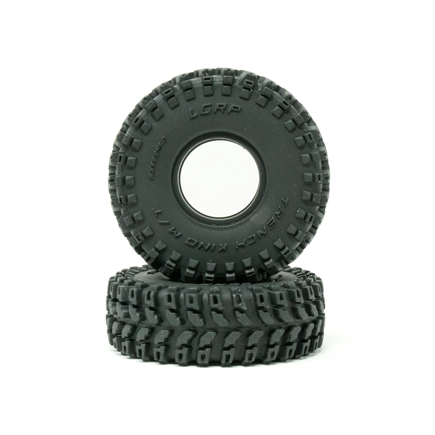Little Guy Racing Trench King M/T 1.0 Inch Compatible with 1/24 RC Axial SCX24, RGT, Element, Enduro, URUAV (4 Tires per Order), Black, 63mmx22mmR1 Free Get4Cheap Sticker