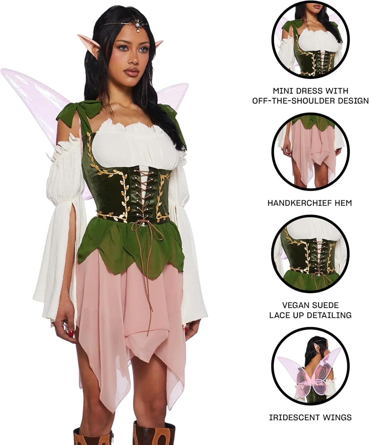 Dolls Kill Renaissance Fairy Costume - Medieval Pixie Sprite Outfit by Trickz N' Treatz