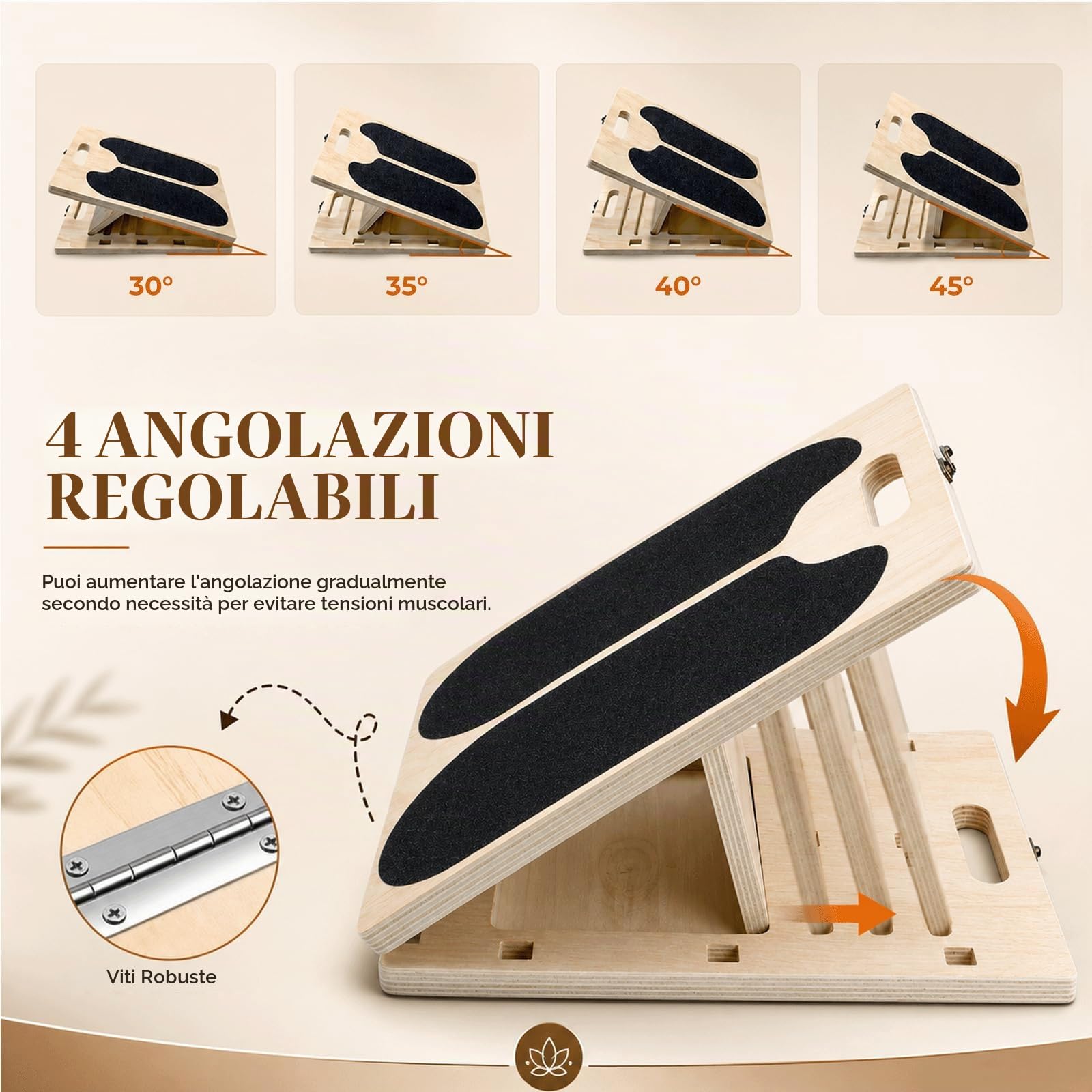 3 in 1 Tavola inclinata in legno,Balance Board in Legno
