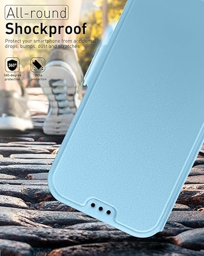 Miniatura 39 de OCASE Funda tipo cartera para iPhone 15 Pro Max, funda delgada de piel sintética, ranuras para tarjetas, bloqueo RFID, soporte, funda de teléfono a