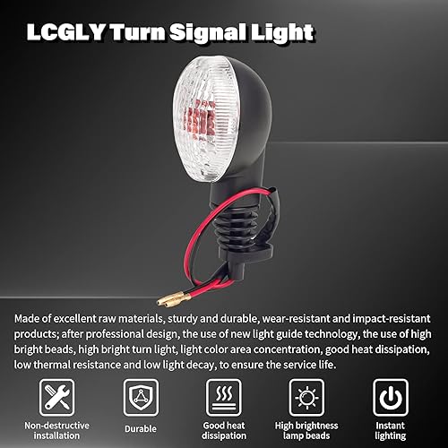 Miniatura 2 de LCGLY 1 par de luces direccionales 23037-01150116011701180388038903760377 compatible con KAWASAKI KLX125 KLX150 KLX230 KLX250 KLX300 KLX230 KLX230