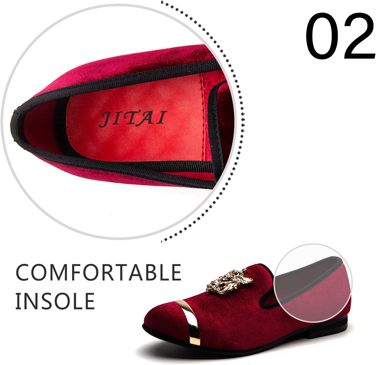 JITAI Men's Penny Slip-On Leather Lined Loafer Luxury Men Shoes - Image 5