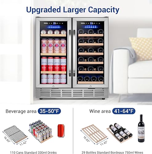 Miniatura 5 de Velieta Refrigerador de vino y bebidas de 30 pulgadas