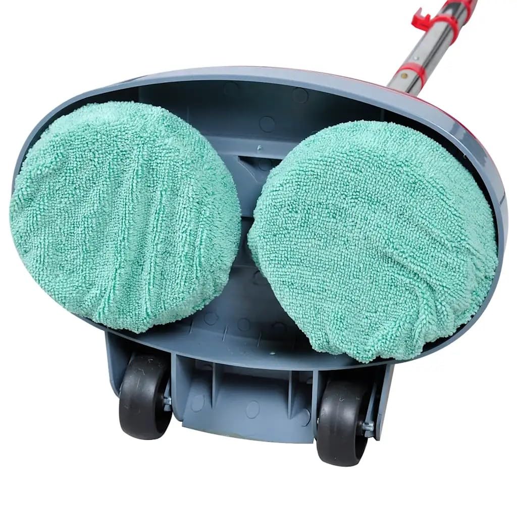 Macchina Lavaggio e Lucidatura Pavimenti 5 in 1 – Doppia Testina 400 RPM, Leggera (3,2 kg), per Parquet, Marmo, Moquette – Lucidatrice & Pulitrice con 6 Accessori, 230V