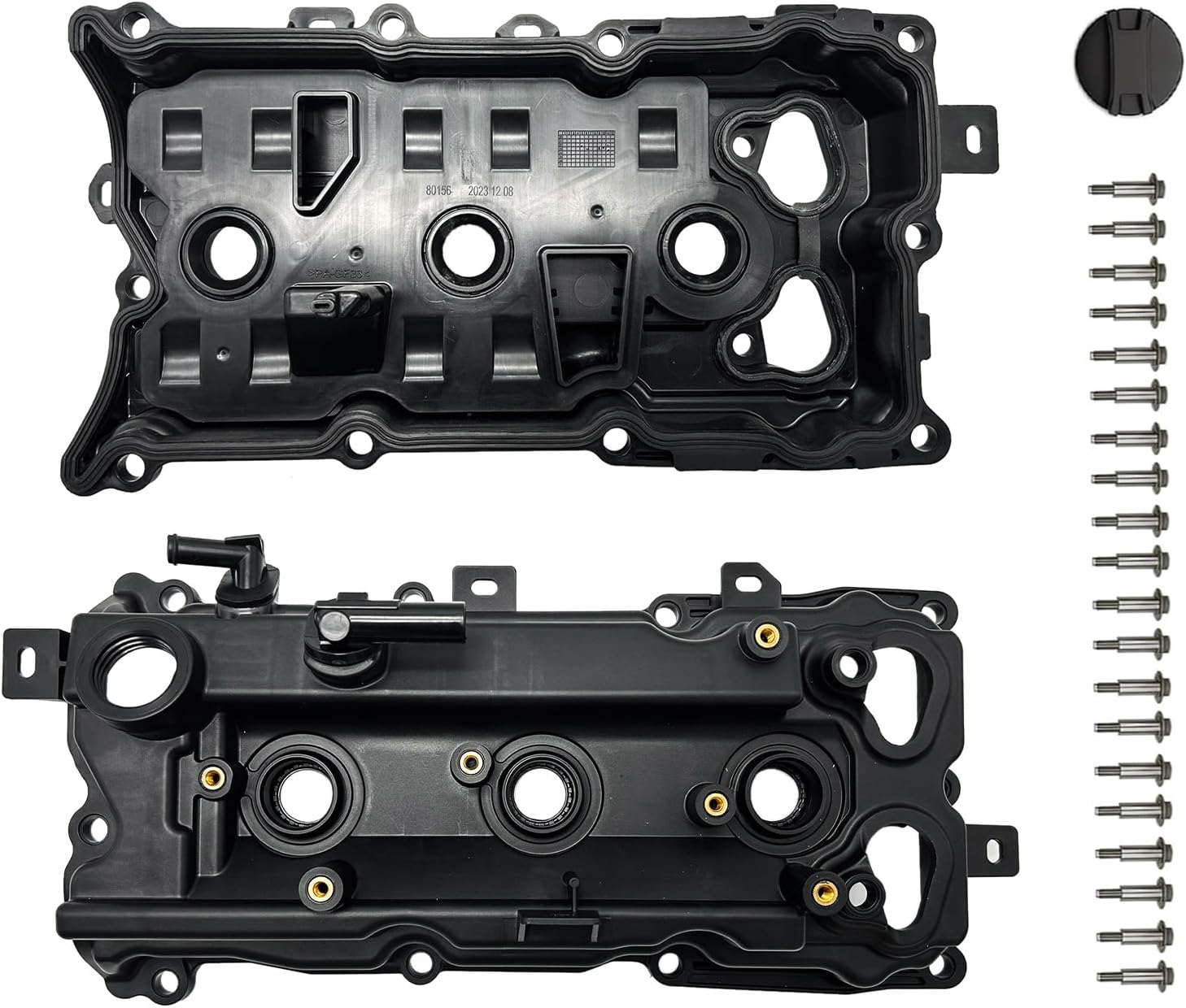Valve Cover Set with Gasket Replacement for Nissan Altima 2015-2018 Maxima 2009-2014 2016-2020 Murano 2015-2020 Pathfinder 2015-2016 Infiniti QX60 2015-2016 JX35 2013 13264-9N00A 3264-9N00B