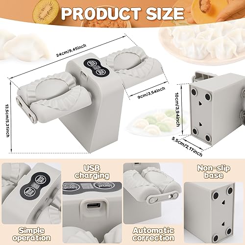 Miniatura 2 de Máquina eléctrica para hacer albóndigas, máquina automática de doble cabezal para hacer albóndigas eléctricas, máquina eléctrica para hacer