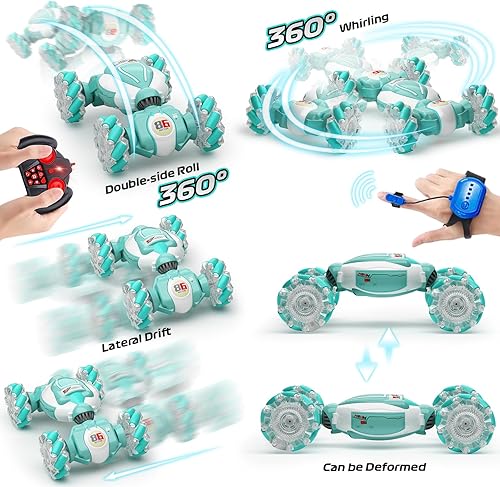 Miniatura 3 de Auto de acrobacias RC con detección de gestos, las mejores ideas de regalo de cumpleaños para niños de 6 a 12 años, juguetes para niños de