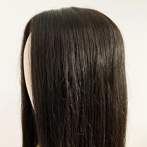 Miniatura 3 de MorningWigs Toppers para mujer, 100% cabello humano Remy, 5.5 x 5.9 in, base de seda completa, cabello lacio para adelgazar la pérdida de cabello