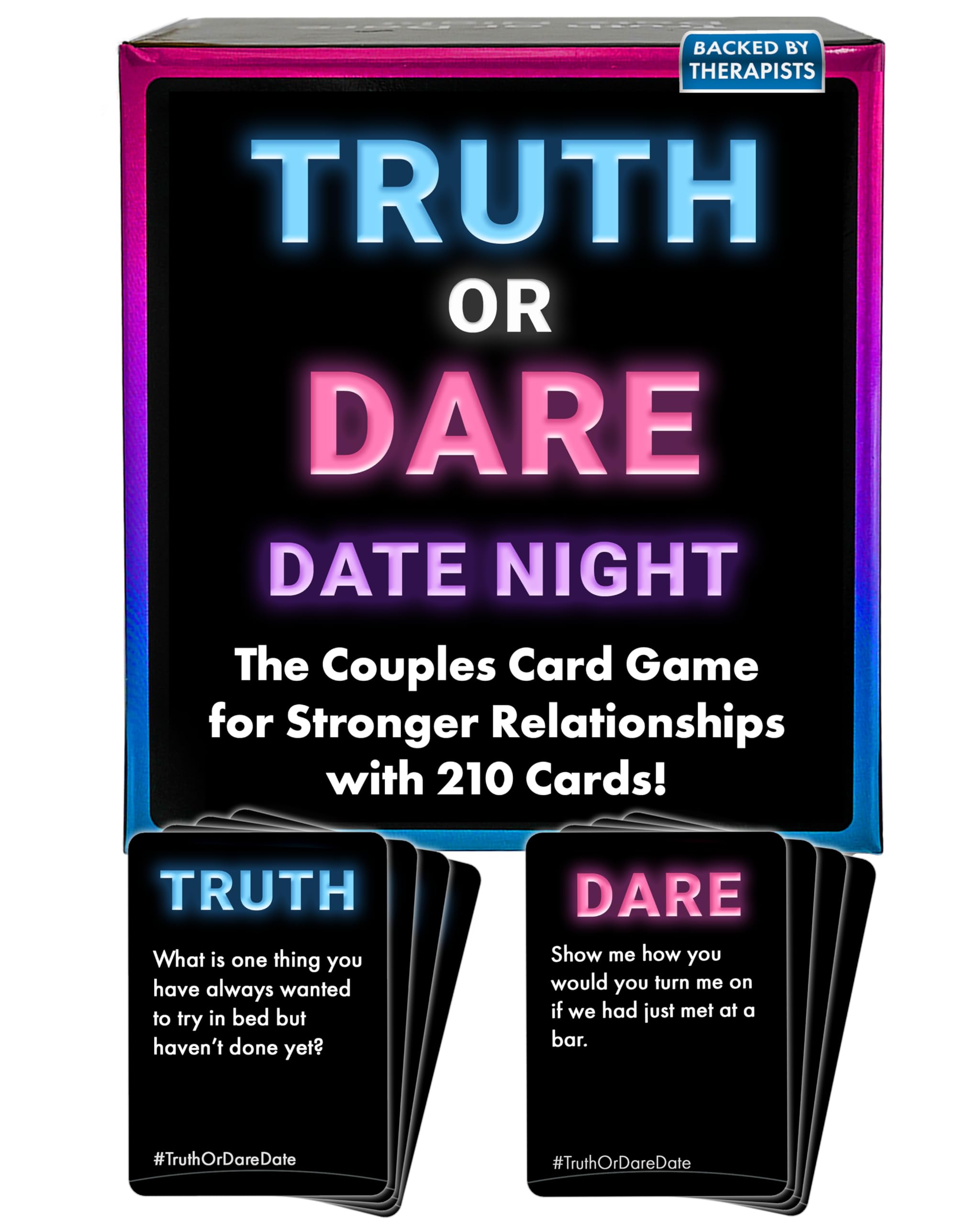 Truth Or Dare Date NightThe Party Game for Fun Couples and Dates - 210+ Cards to Deepen Connections and Reignite Relationships
