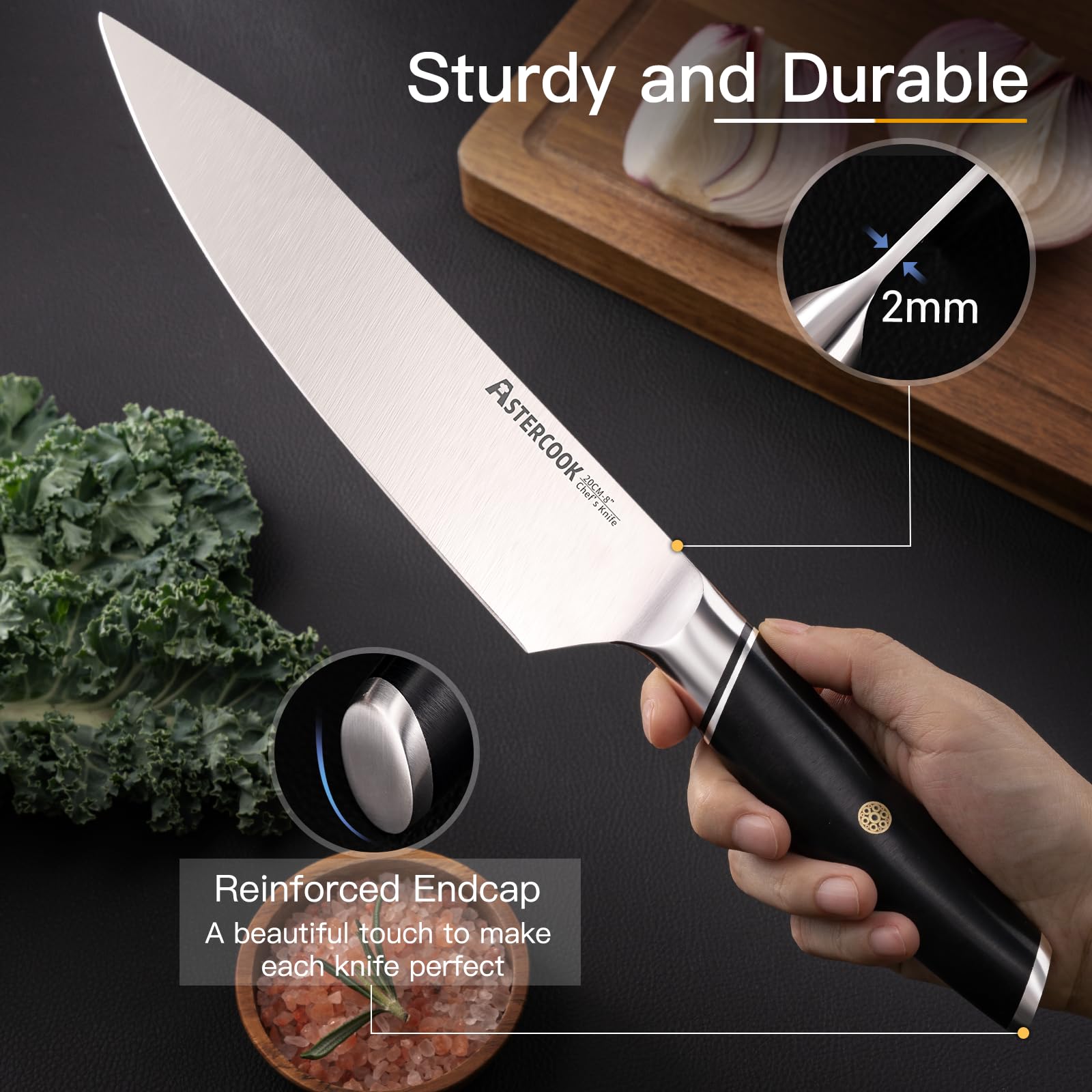 Astercook 8 Inch Professional Kitchen Chef Knife — Amazon image 9