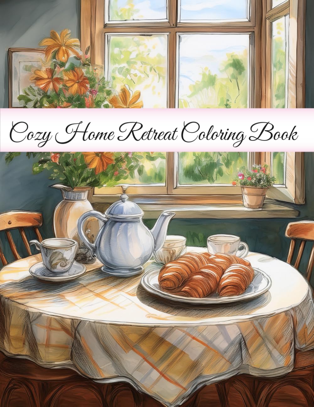 Cozy Home Retreat Coloring Book: Relaxing Rooms, Warm Aesthetic Interiors & Stress-Relief Scenes to Calm Your Mind