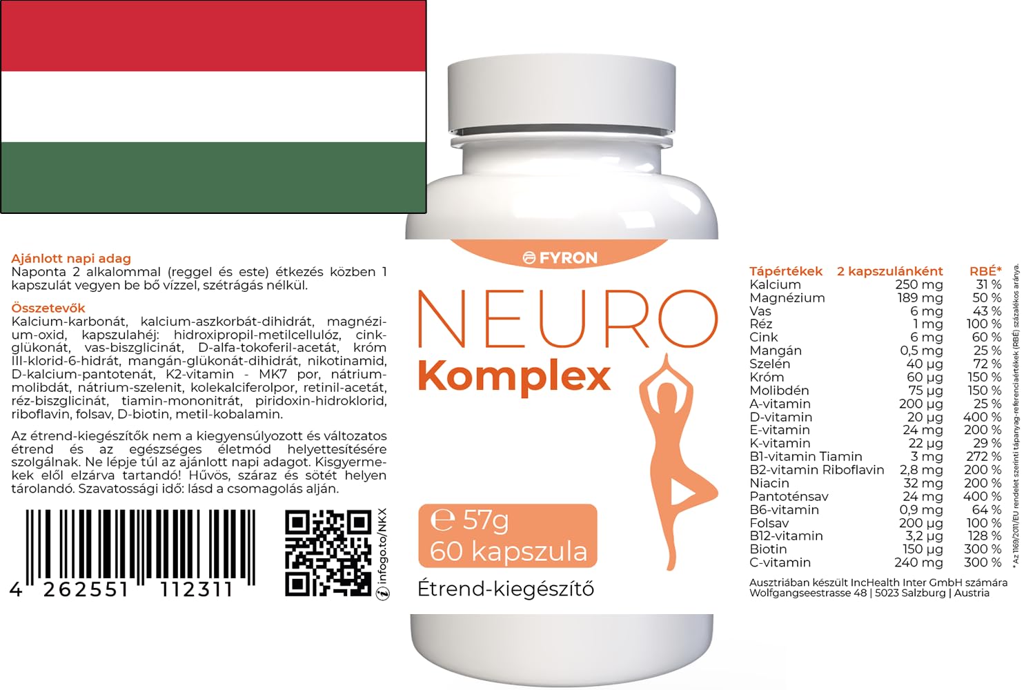 Neuro Komplex Kapseln, 180 Stück (3x 60 Kapseln), 3er Pack