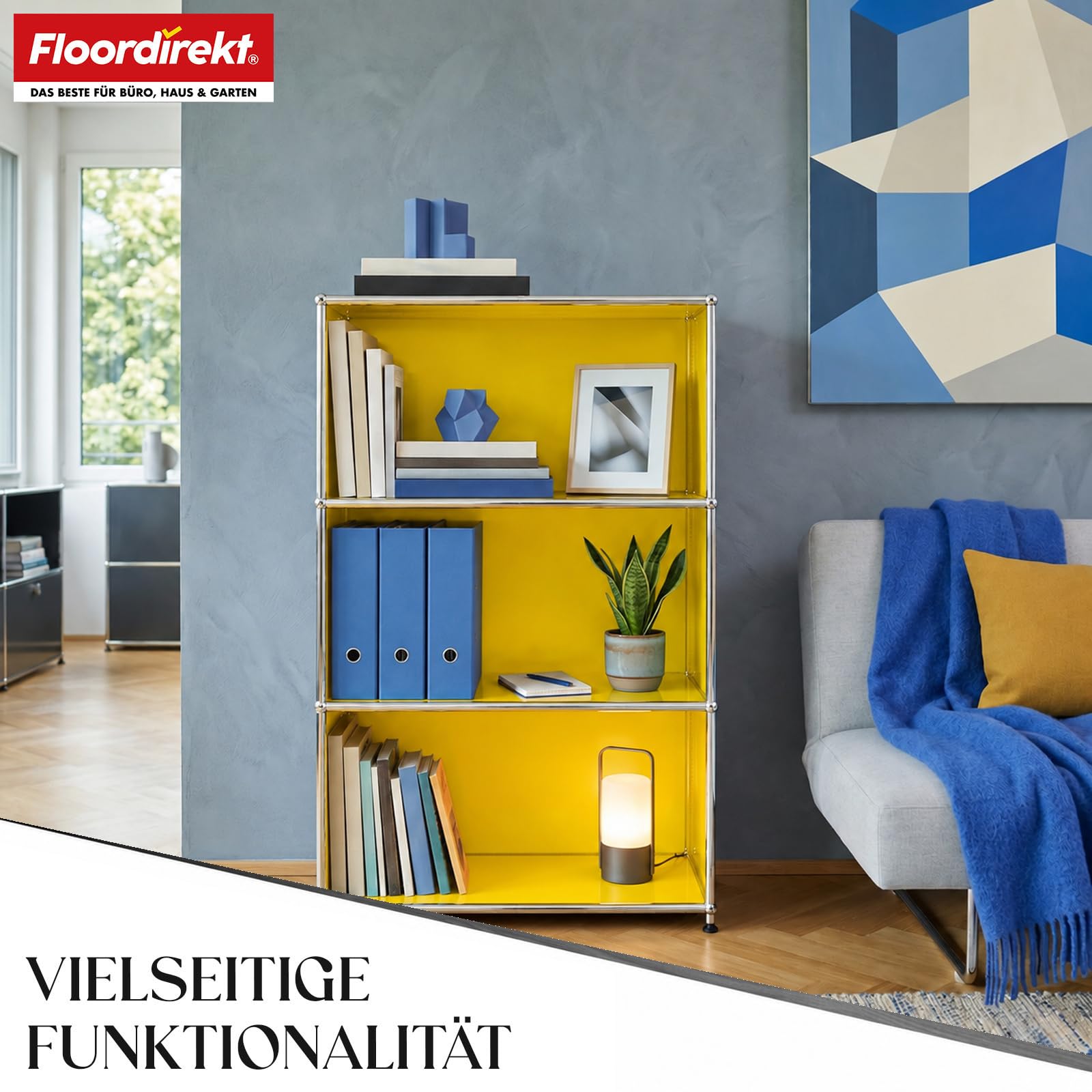 Floordirekt Regał metalowy Concept Epure MK-101 – żółty