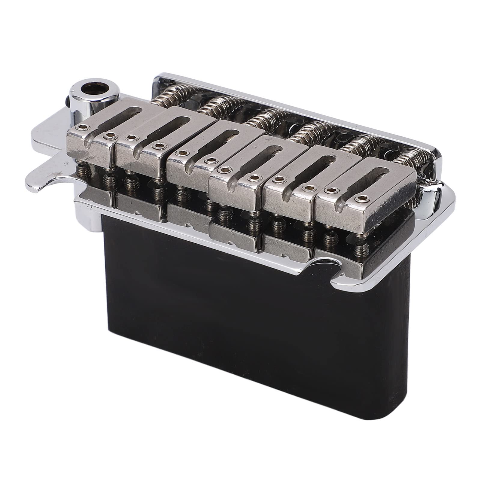 tremolo per chitarra elettrica, set di selle per ponte a 6 corde, parti di ricambio per strumenti professionali, con pregevole fattura, robusto metallo, argento lucido, per la