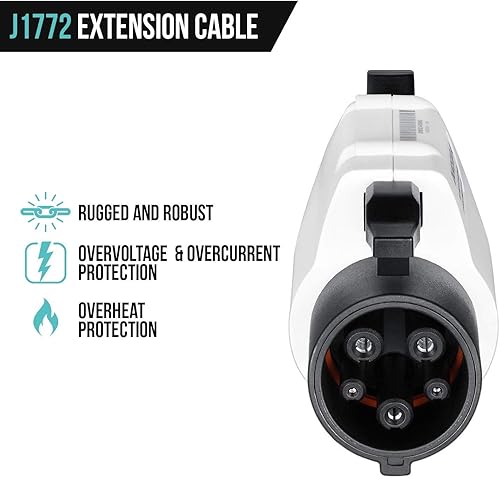 Miniatura 3 de Lectron Cable de extensión J1772 de 40 pies  39.4ft compatible con todos los cargadores J1772 EV - Carga flexible para tu vehículo eléctrico