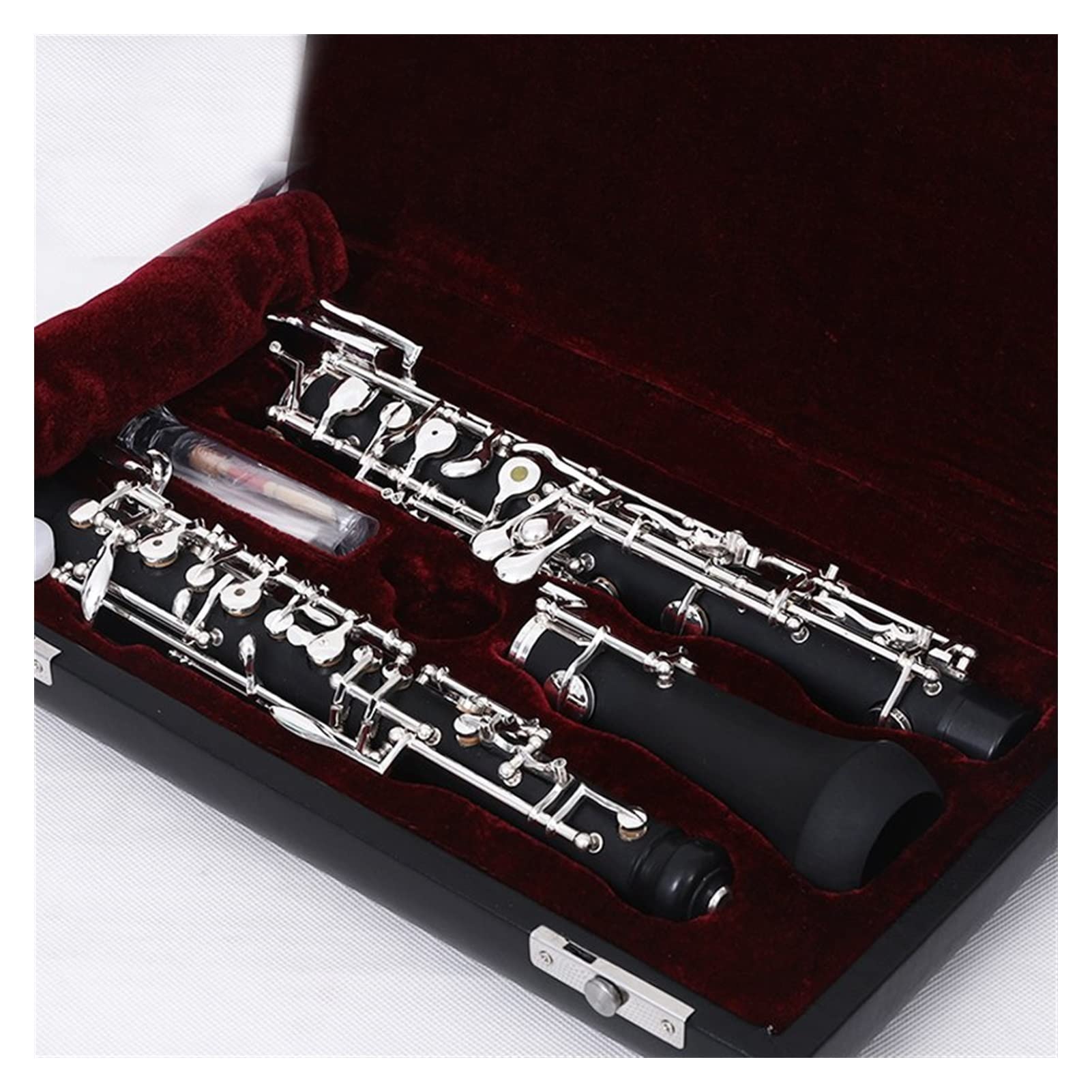 Piezas de oboe C Key OBOE De Ebony Semi-Automático Totalmente Totalmente Automático Estilo De Oboe Cupronickel Plateado Plata (Color : Fully automatic)
