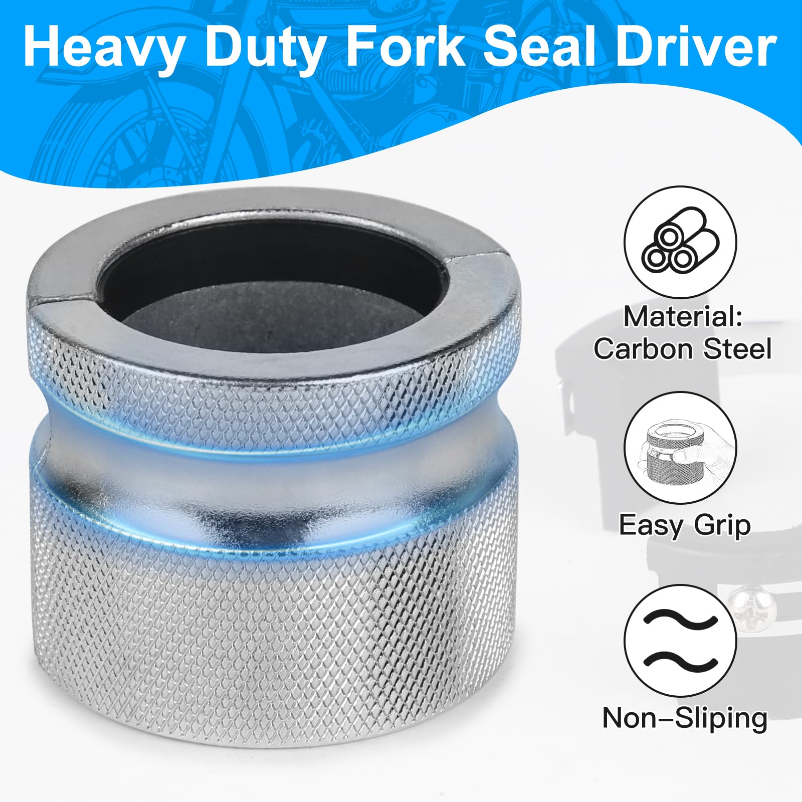 EFUTURETIME Outil Montage Joint Spi Fourche Moto Réglable 30mm-45mm Fork Seal Driver